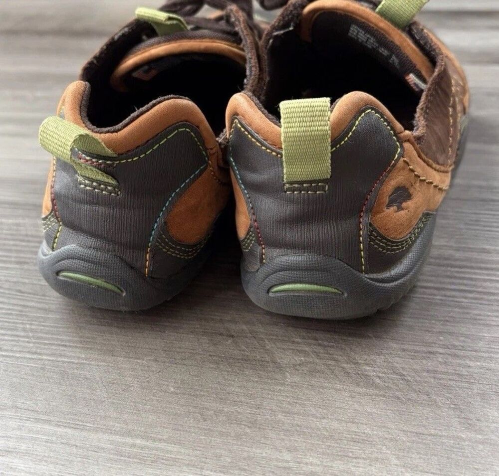 Earth Shoes Womens 9.5 Brown Leather Lace Up Sneakers Comfort Walking Shoes Low - Picture 4 of 8